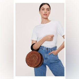 Straw basket purse